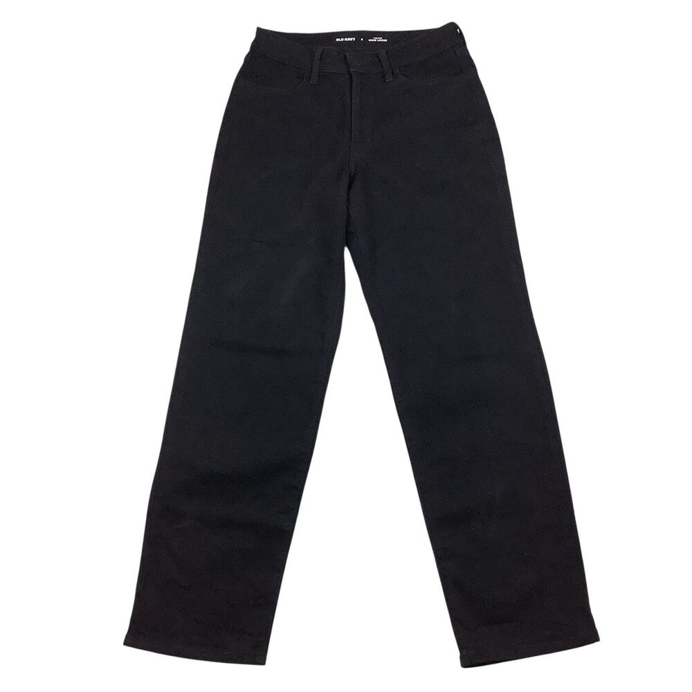 Old Navy High-rise Wow Loose Baggy Black Denim Jeans Women Size 2 26X29.5 Preppy